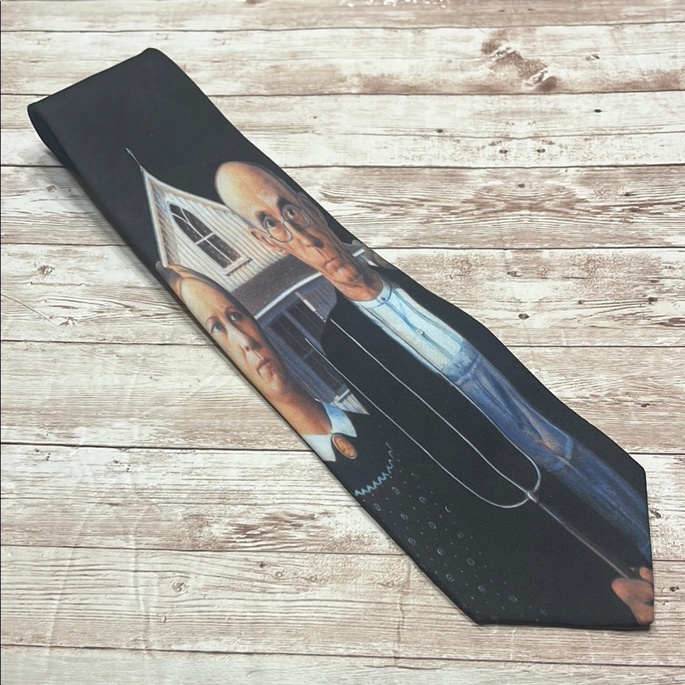 Ralph Marlin Black American Gothic Tie